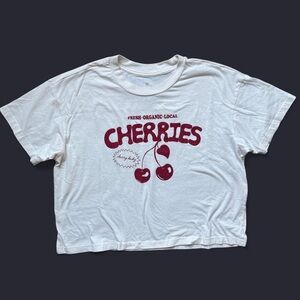 CROPPED CHERRY GRAPHIC TEE